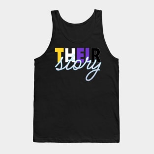 Theirstory womens history month theirstory nonbinary trans pride flag Tank Top